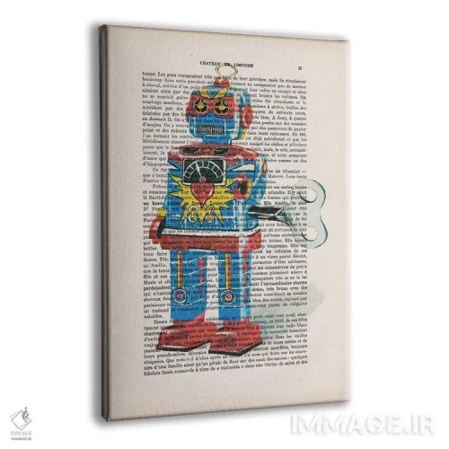 تابلو دکوراتیو ربات ۱ اثر کوکو د پاریس - نمای پرسپکتیو محصول