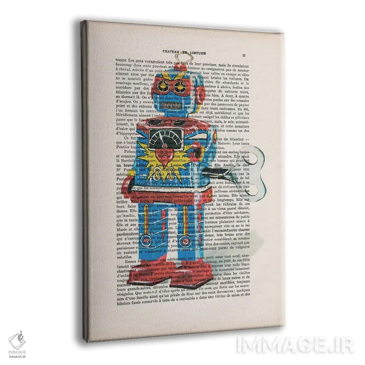 تابلو دکوراتیو ربات ۱ اثر کوکو د پاریس - نمای پرسپکتیو محصول