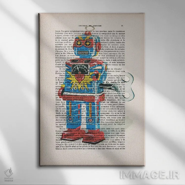 تابلو دکوراتیو ربات ۱ اثر کوکو د پاریس - نمای روبهرو روی دیوار