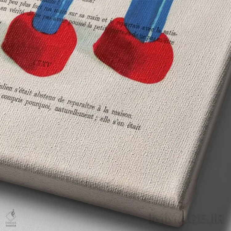 تابلو دکوراتیو ربات ۲ اثر کوکو د پاریس - نمای نزدیک بافت بوم