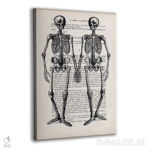 تابلو دکوراتیو دوستان اسکلت وار اثر کوکو د پاریس - نمای پرسپکتیو محصول