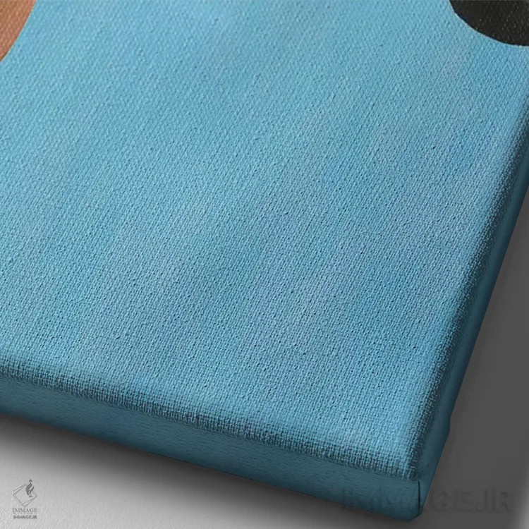 تابلو مدرن داشهاند در حال دود کردن پیپ اثر کوکو د پاریس - نمای نزدیک بافت بوم