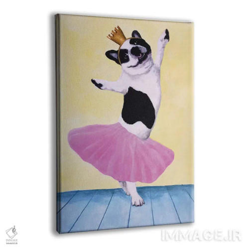 تابلو دکوراتیو بولداگ بالرین اثر کوکو د پاریس - نمای پرسپکتیو محصول