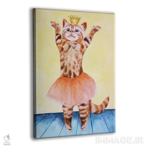 تابلو دکوراتیو گربه بالرین اثر کوکو د پاریس - نمای پرسپکتیو محصول