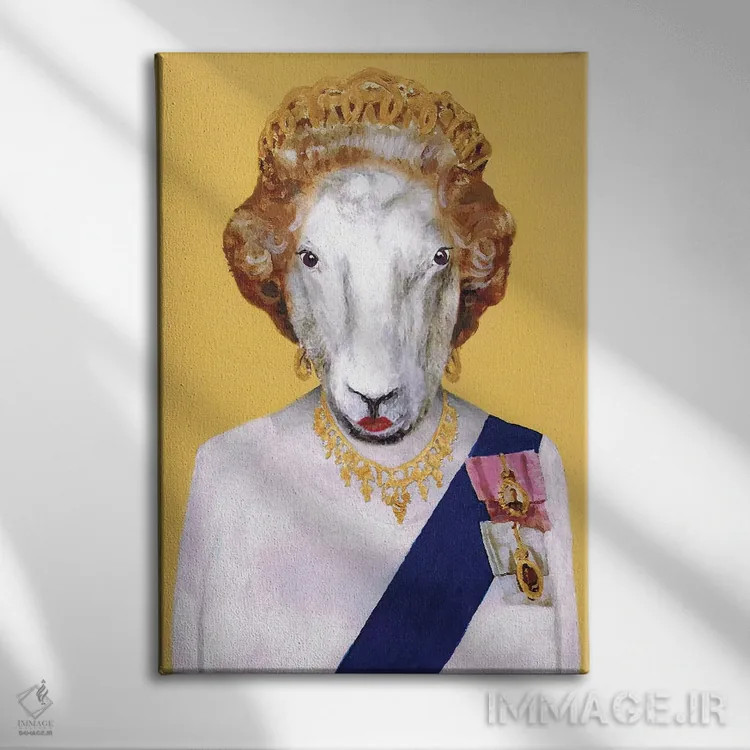 تابلو دکوراتیو ملکه الیزابت اثر کوکو د پاریس - نمای روبهرو روی دیوار