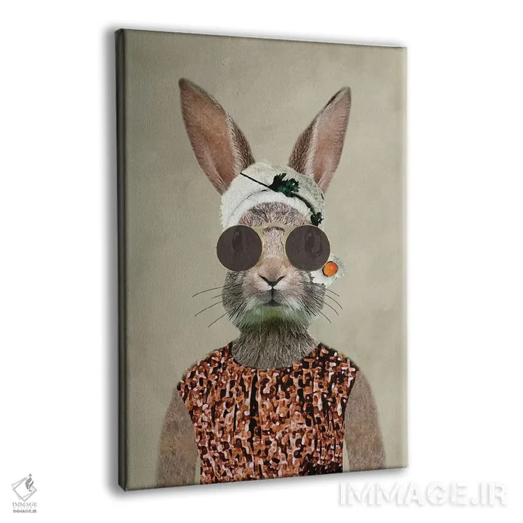 تابلو دکوراتیو زن قدیمی خرگوشی اثر کوکو د پاریس - نمای پرسپکتیو محصول