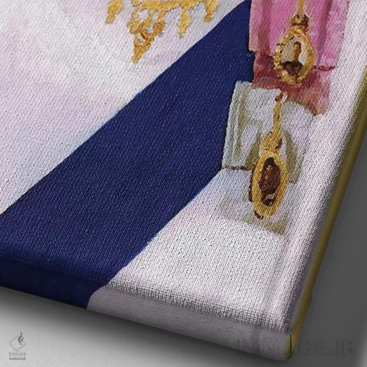 تابلو دکوراتیو ملکه الیزابت اثر کوکو د پاریس - نمای نزدیک بافت بوم