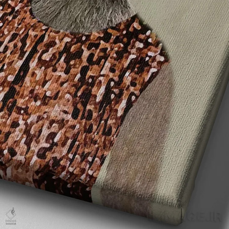 تابلو دکوراتیو زن قدیمی خرگوشی اثر کوکو د پاریس - نمای نزدیک بافت بوم