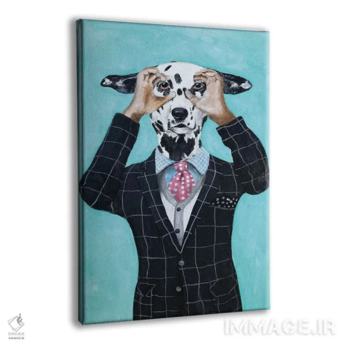 تابلو دکوراتیو دالماتین دارد تو را نگاه می کند اثر کوکو د پاریس - نمای پرسپکتیو محصول