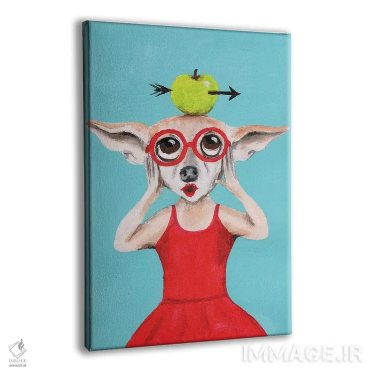 تابلو دکوراتیو چی واوا با سیب اثر کوکو د پاریس - نمای پرسپکتیو محصول