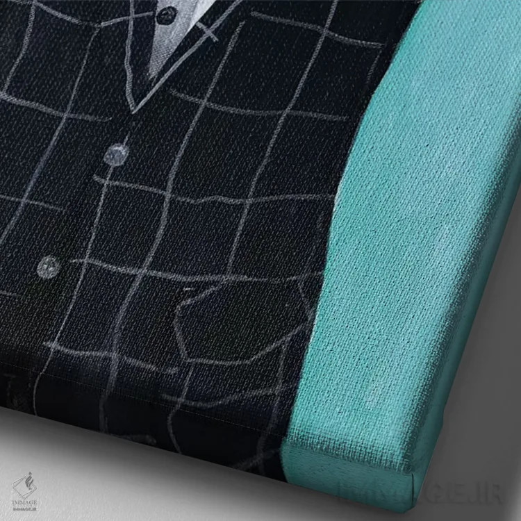 تابلو دکوراتیو دالماتین دارد تو را نگاه می کند اثر کوکو د پاریس - نمای نزدیک بافت بوم