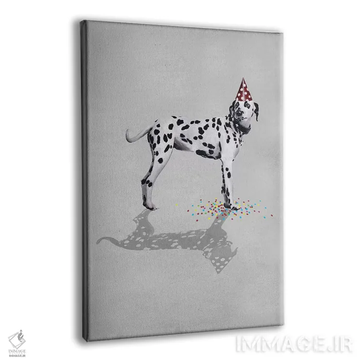 تابلو دکوراتیو مهمانی دالماتینی اثر کوکو د پاریس - نمای پرسپکتیو محصول