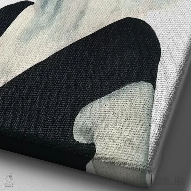 تابلو دکوراتیو پودل با بیگودی مو اثر کوکو د پاریس - نمای نزدیک بافت بوم