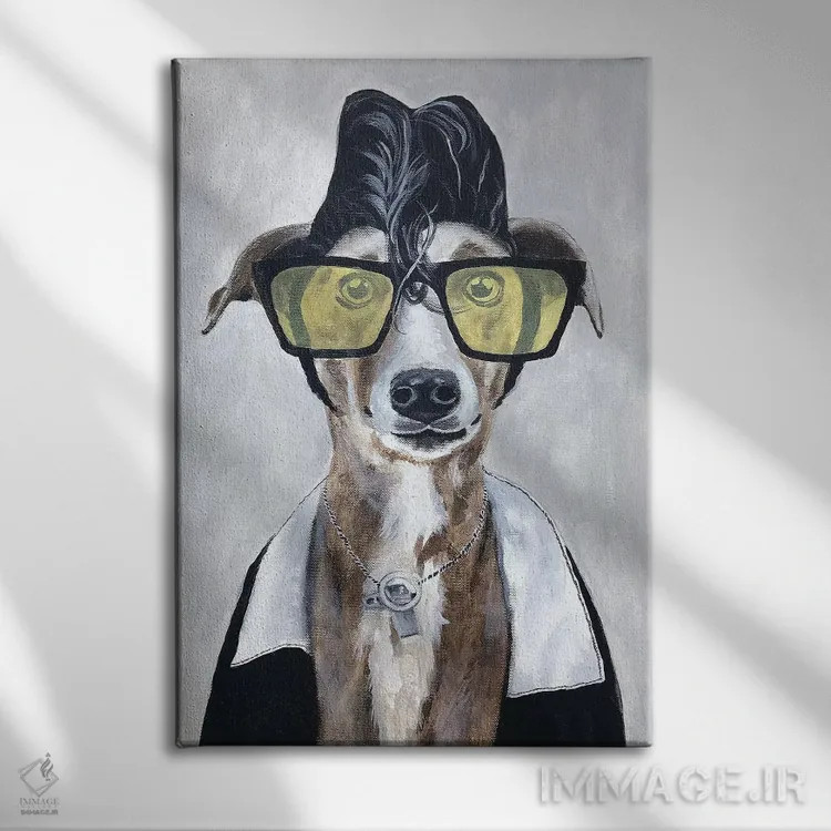 تابلو دکوراتیو گری هوند راک اثر کوکو د پاریس - نمای روبهرو روی دیوار