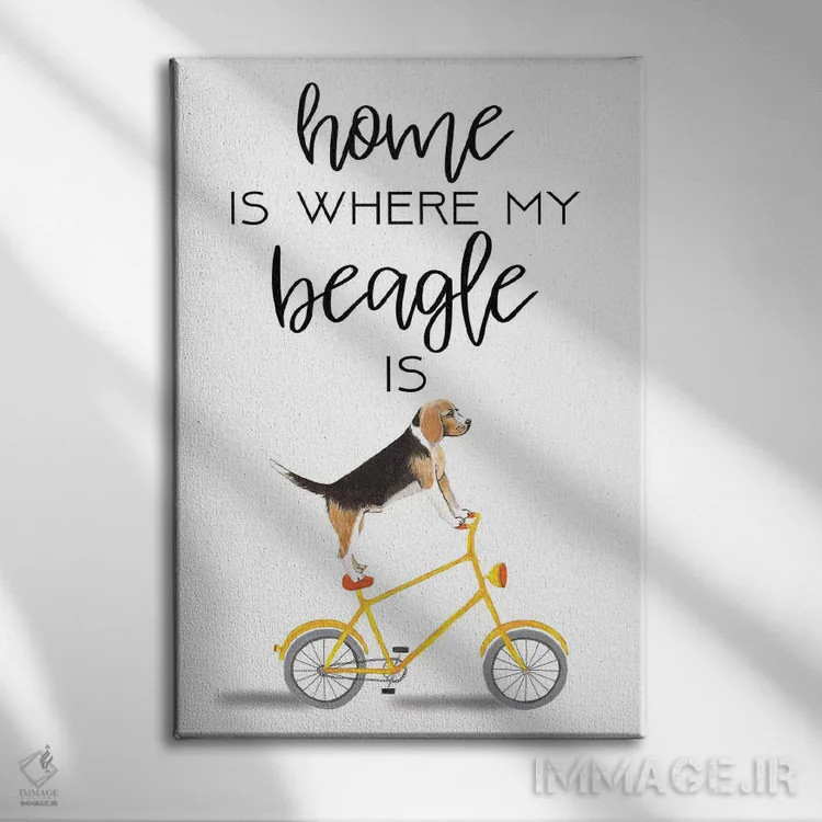 تابلو دکوراتیو بیگل اثر کوکو د پاریس - نمای روبهرو روی دیوار