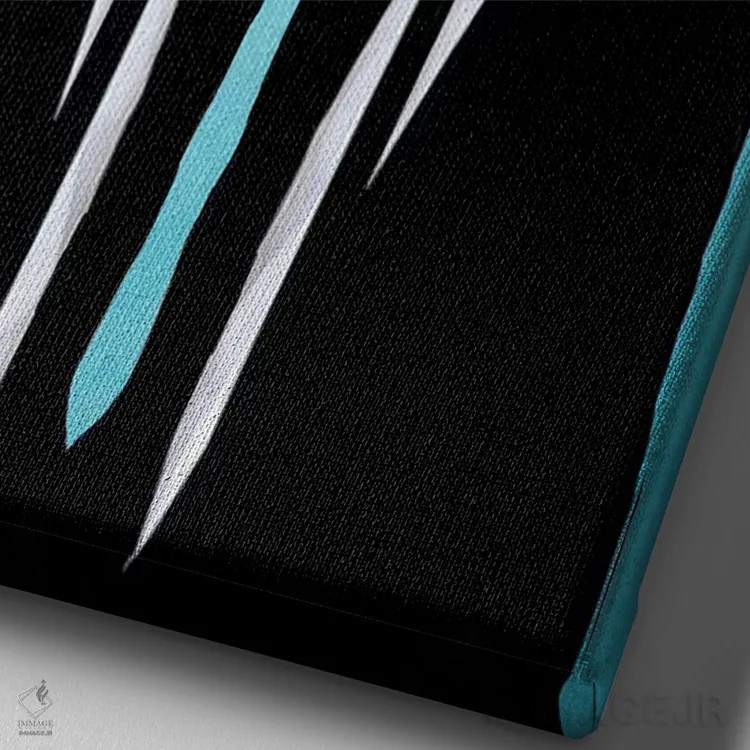 تابلو دکوراتیو خرگوش ها با آدامس بادکنکی اثر کوکو د پاریس - نمای نزدیک بافت بوم