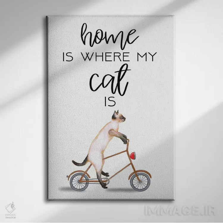 تابلو دکوراتیو گربه اثر کوکو د پاریس - نمای روبهرو روی دیوار