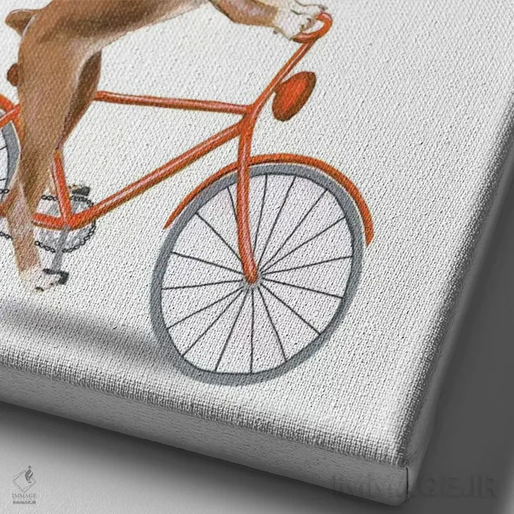 تابلو دکوراتیو باکسر اثر کوکو د پاریس - نمای نزدیک بافت بوم