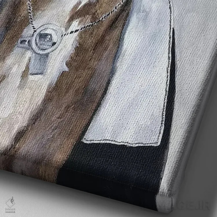 تابلو دکوراتیو گری هوند راک اثر کوکو د پاریس - نمای نزدیک بافت بوم