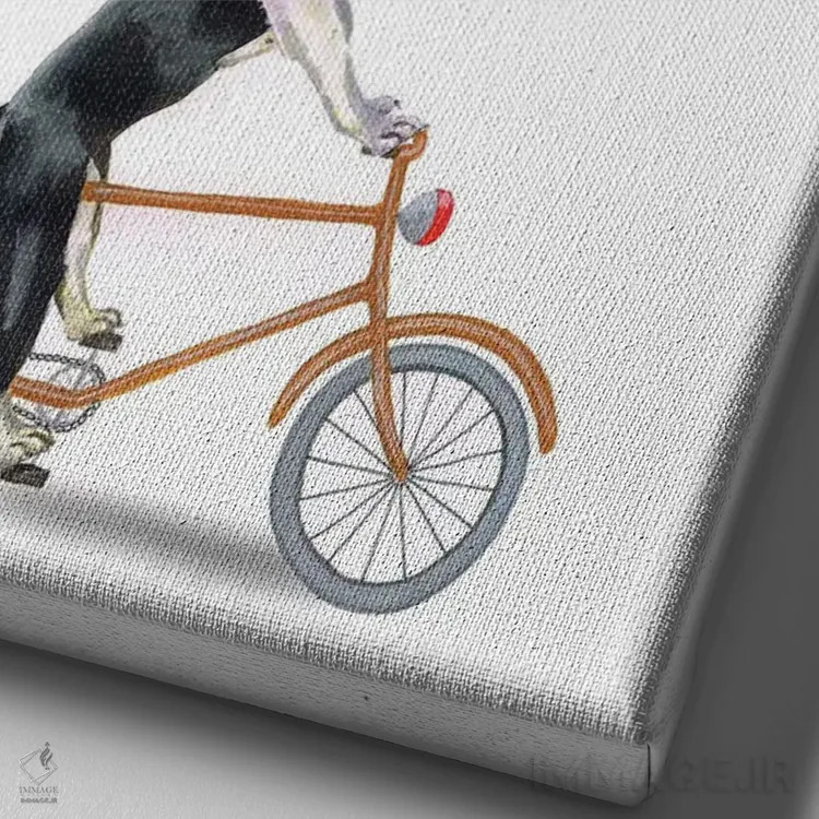 تابلو دکوراتیو بوستون تریر اثر کوکو د پاریس - نمای نزدیک بافت بوم