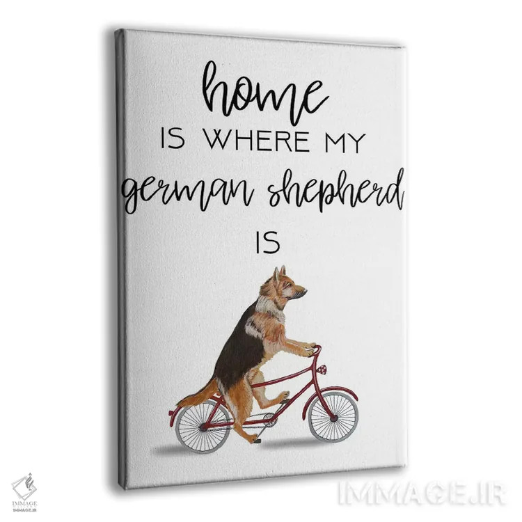 تابلو دکوراتیو ژرمن شپرد اثر کوکو د پاریس - نمای پرسپکتیو محصول