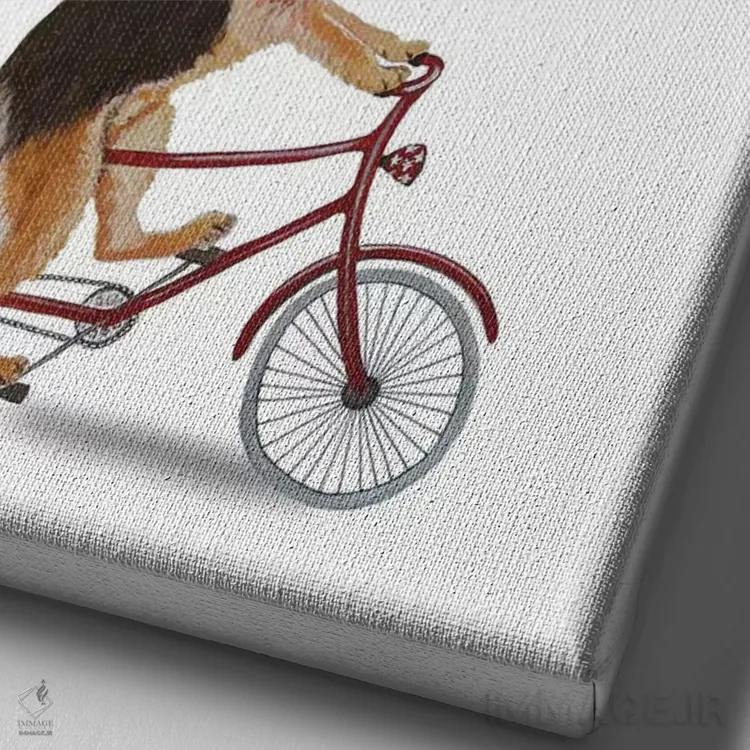 تابلو دکوراتیو ژرمن شپرد اثر کوکو د پاریس - نمای نزدیک بافت بوم