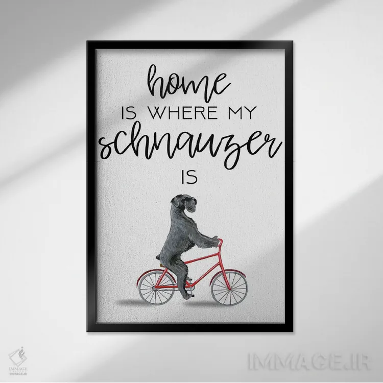 تابلو دکوراتیو اشنوزر اثر کوکو د پاریس - نمای قابدار مشکی