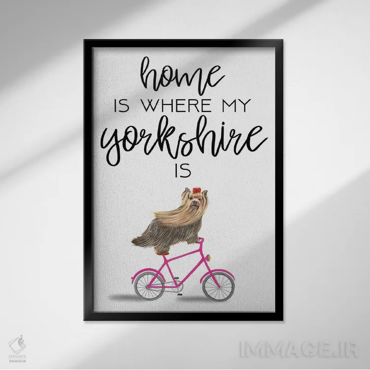 تابلو دکوراتیو یورکشایر اثر کوکو د پاریس - نمای قابدار مشکی