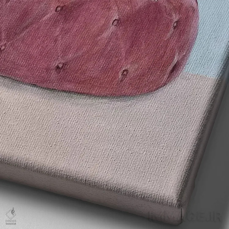 تابلو دکوراتیو خرگوش با هویج ها اثر کوکو د پاریس - نمای نزدیک بافت بوم