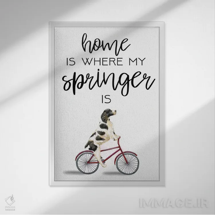 تابلو دکوراتیو اسپرینگر اثر کوکو د پاریس - نمای قابدار سفید