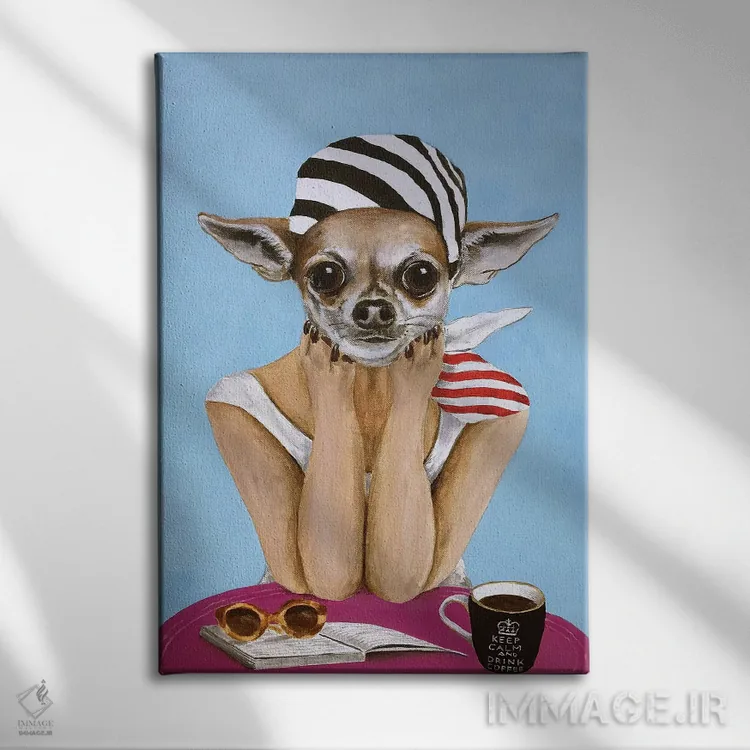 تابلو دکوراتیو بیستروی چی واوا اثر کوکو د پاریس - نمای روبهرو روی دیوار