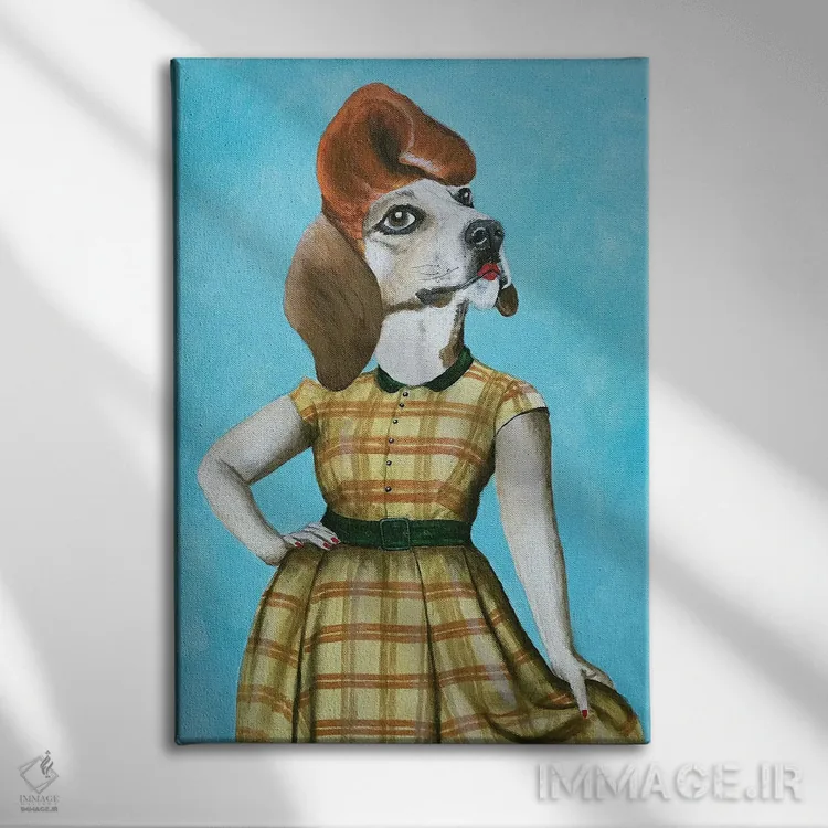 تابلو دکوراتیو بیگل مدل اثر کوکو د پاریس - نمای روبهرو روی دیوار