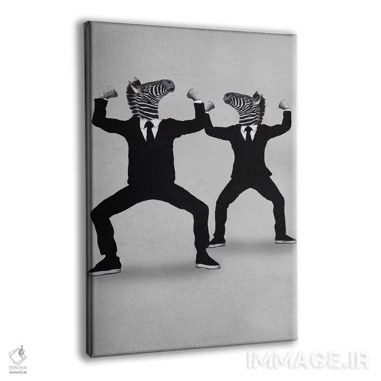 تابلو دکوراتیو گورخر در سبک وگ اثر کوکو د پاریس - نمای پرسپکتیو محصول