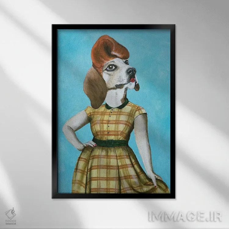 تابلو دکوراتیو بیگل مدل اثر کوکو د پاریس - نمای قابدار مشکی