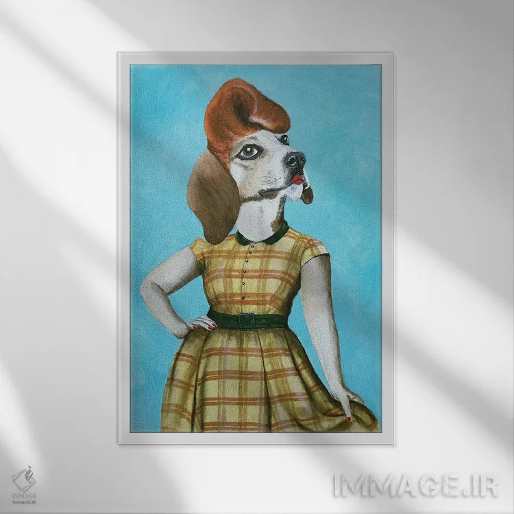 تابلو دکوراتیو بیگل مدل اثر کوکو د پاریس - نمای قابدار سفید