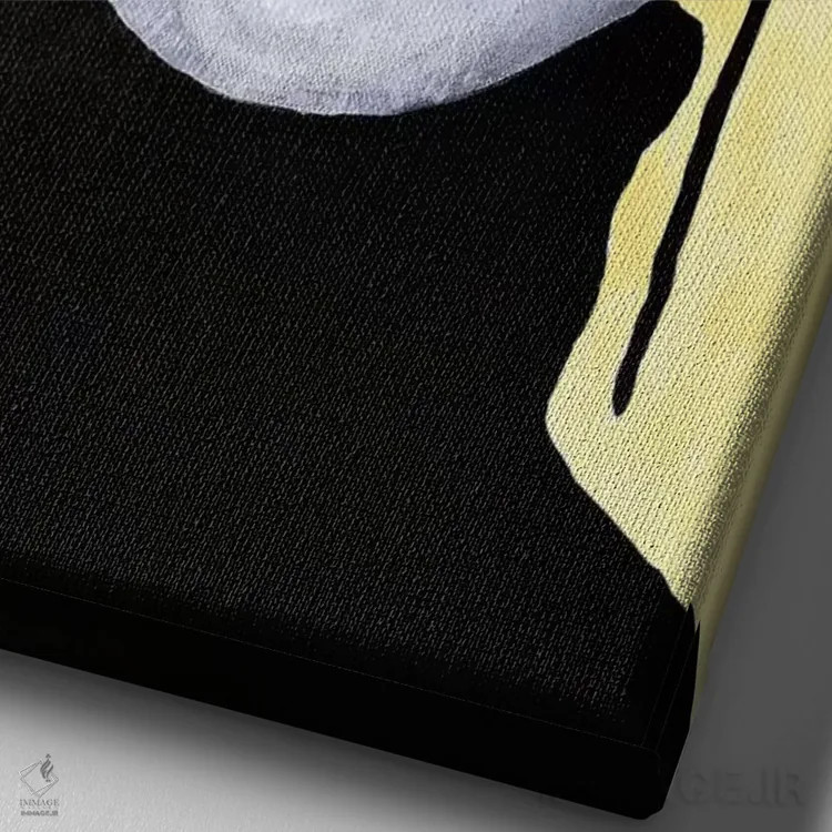 تابلو دکوراتیو گربه با کلاه گربه ای اثر کوکو د پاریس - نمای نزدیک بافت بوم