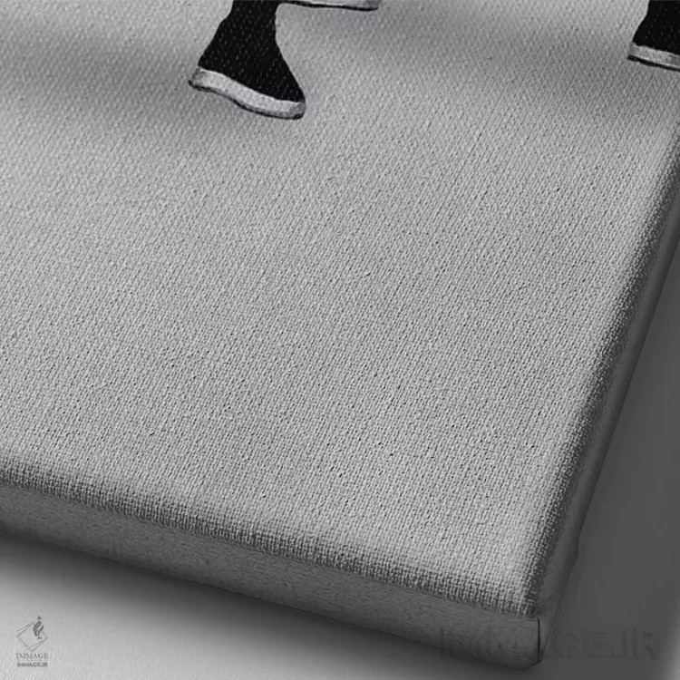 تابلو دکوراتیو گورخر در سبک وگ اثر کوکو د پاریس - نمای نزدیک بافت بوم