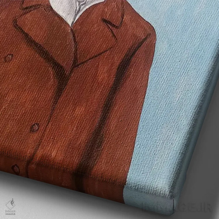 تابلو دکوراتیو گوزن با هشت پا اثر کوکو د پاریس - نمای نزدیک بافت بوم