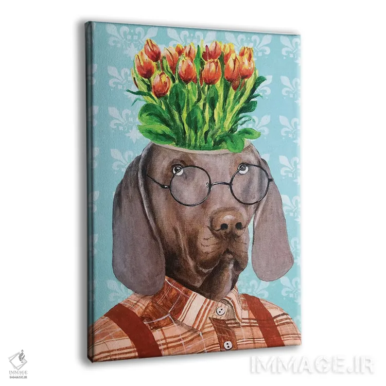 تابلو دکوراتیو وایمارانر با گل ها اثر کوکو د پاریس - نمای پرسپکتیو محصول