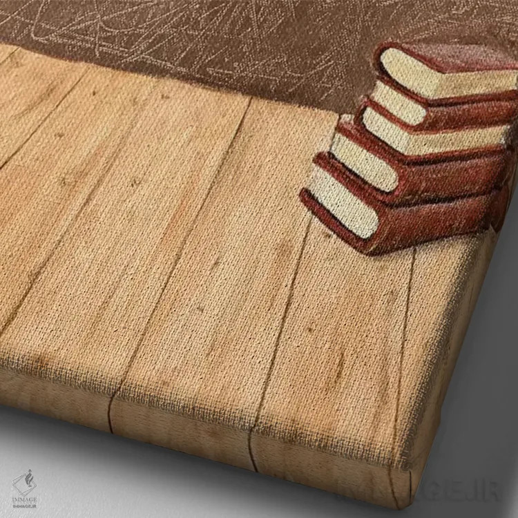 تابلو دکوراتیو خوک پرنده اثر کوکو د پاریس - نمای نزدیک بافت بوم