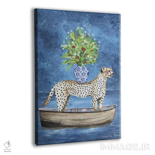 تابلو دکوراتیو شیتا با گل ها اثر کوکو د پاریس - نمای پرسپکتیو محصول