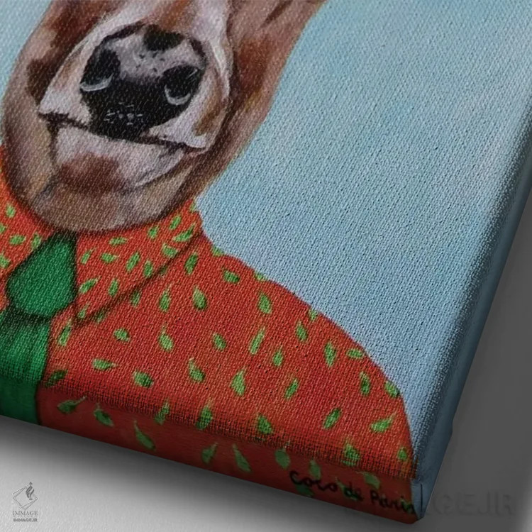 تابلو دکوراتیو درخت گوزن اثر کوکو د پاریس - نمای نزدیک بافت بوم