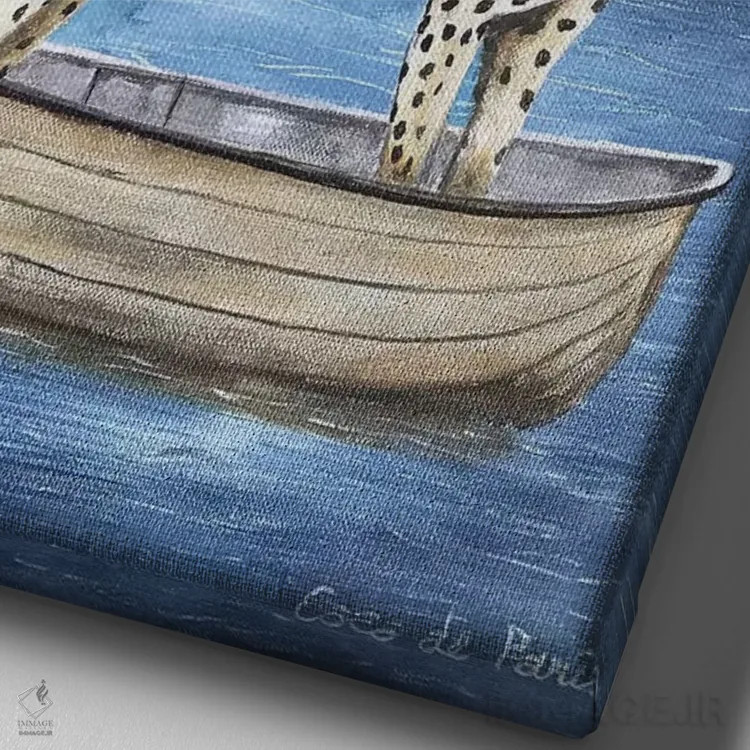 تابلو دکوراتیو شیتا با گل ها اثر کوکو د پاریس - نمای نزدیک بافت بوم