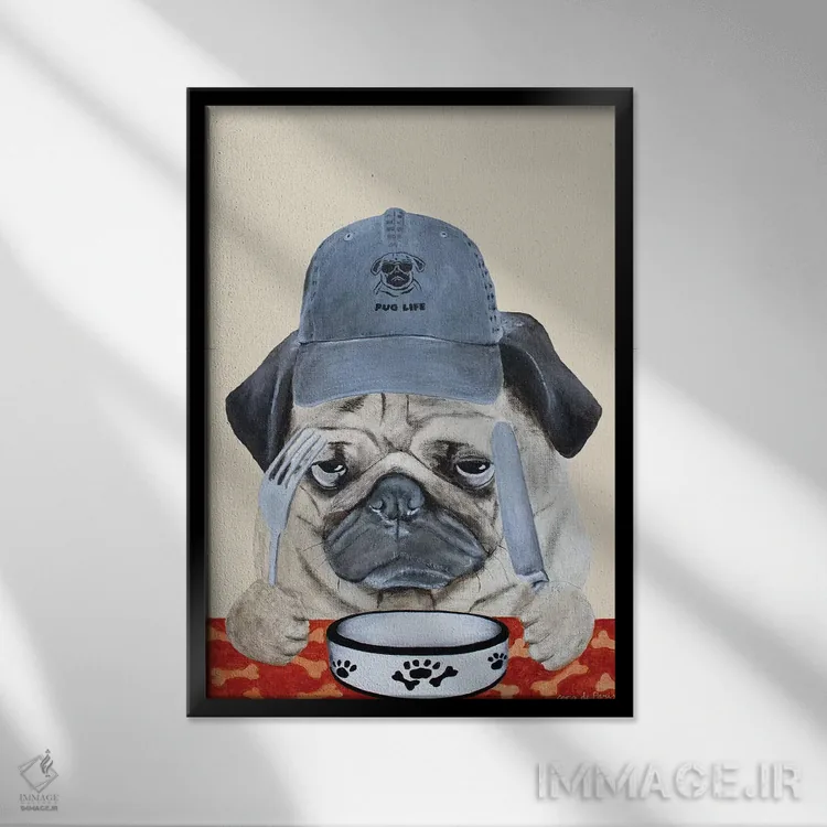 تابلو دکوراتیو زندگی پاگی اثر کوکو د پاریس - نمای قابدار مشکی