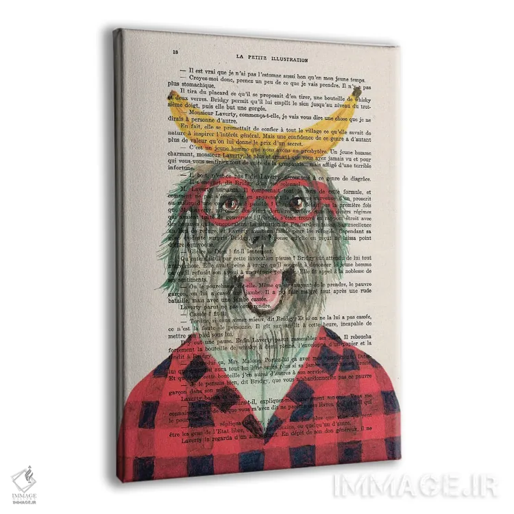 تابلو دکوراتیو سگ چوپان با موز ۲ اثر کوکو د پاریس - نمای پرسپکتیو محصول