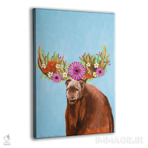 تابلو دکوراتیو گوزن شمالی فریدا کالو اثر کوکو د پاریس - نمای پرسپکتیو محصول