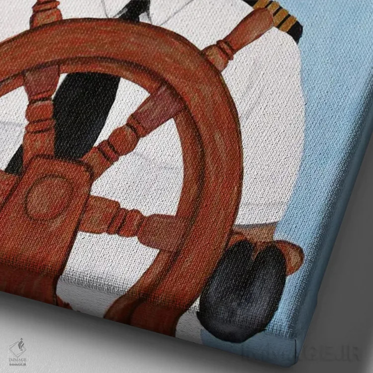 تابلو دکوراتیو گوزن کاپیتان اثر کوکو د پاریس - نمای نزدیک بافت بوم