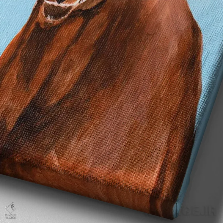 تابلو دکوراتیو گوزن شمالی فریدا کالو اثر کوکو د پاریس - نمای نزدیک بافت بوم