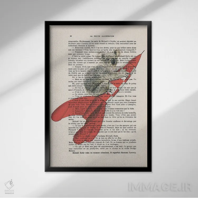 تابلو دکوراتیو خرس کوآلا در حال پرواز به سوی ماه اثر کوکو د پاریس - نمای قابدار مشکی