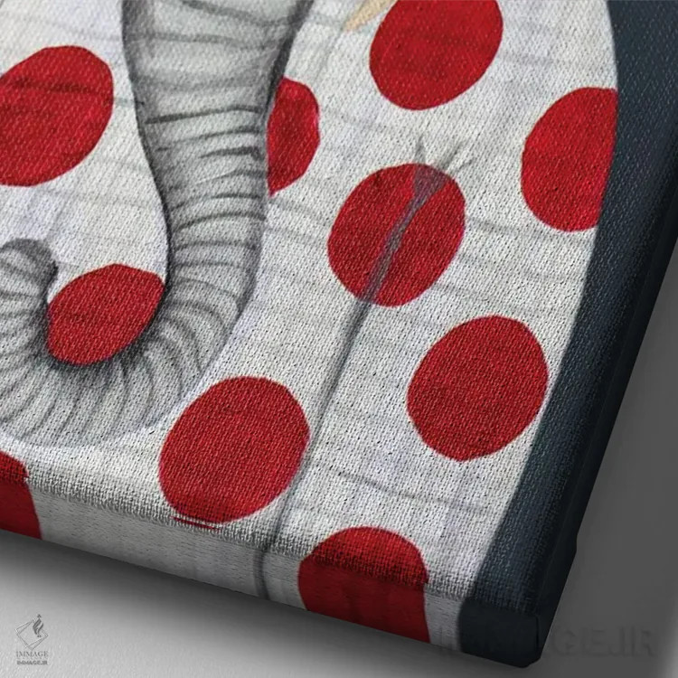 تابلو دکوراتیو زن فیلی کلاسیک اثر کوکو د پاریس - نمای نزدیک بافت بوم